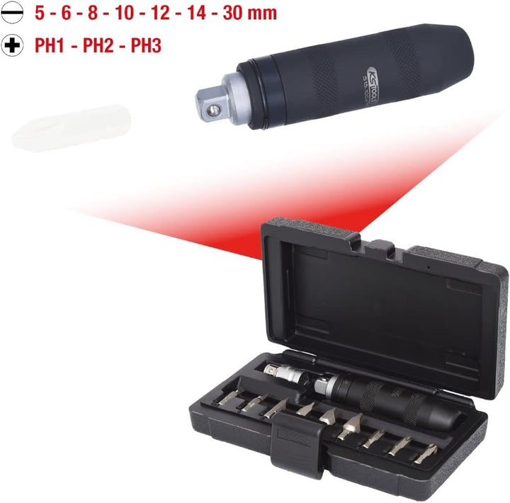 KS Tools 515.1003 1/2" Hand-Schlagschraubendreher-Satz, 11-tlg & BGS 1896 | Schraubenausdreher-Satz