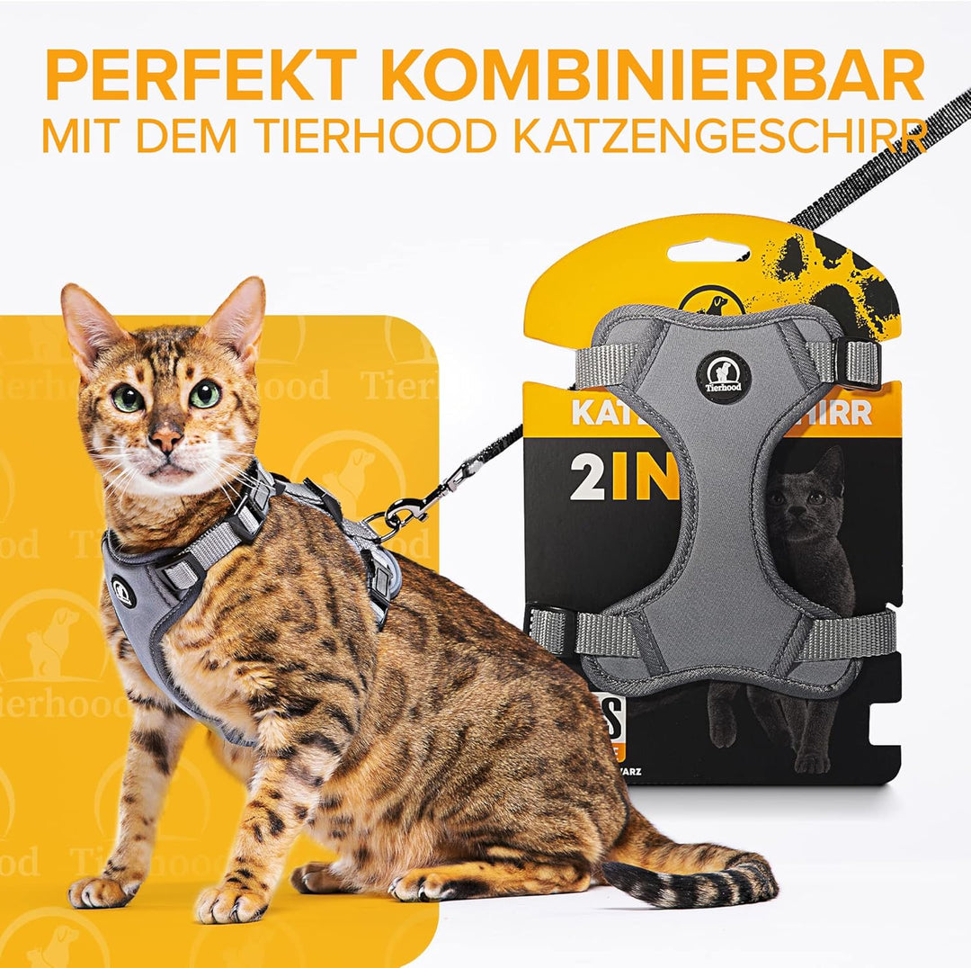 Schleppleine 10m / 15m für Katzen - Katzenleine - extra leichte Leine für Katzen - Cat Leash - Katze