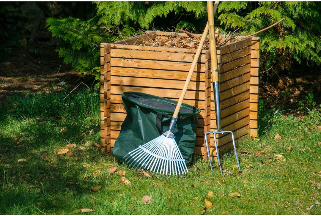 dobar 58630FSCe Quadratischer Holz-Komposter Lärchi - Kompostbehälter mit Stecksystem - witterungsbe