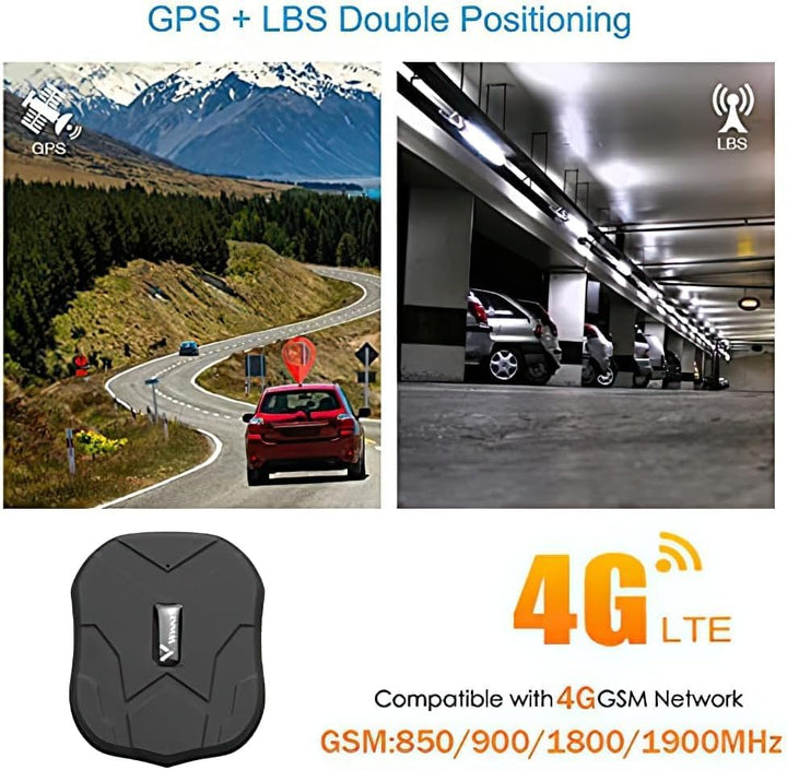 Winnes GPS Tracker 4G GPS Tracker Auto 5000mAh(bis zu 90 Tage Im Standby Modus) GPS Sender Mit Koste