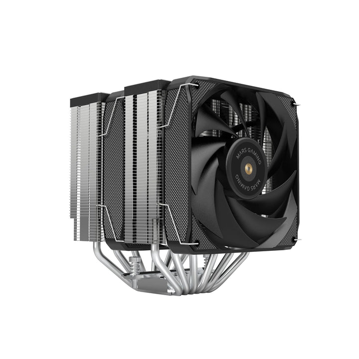 Mars Gaming MCPU-XU6, CPU-Kühler Doppelturm, TDP 350W, 2x Hybridflügel-Lüfter und Hyperbalanciertes