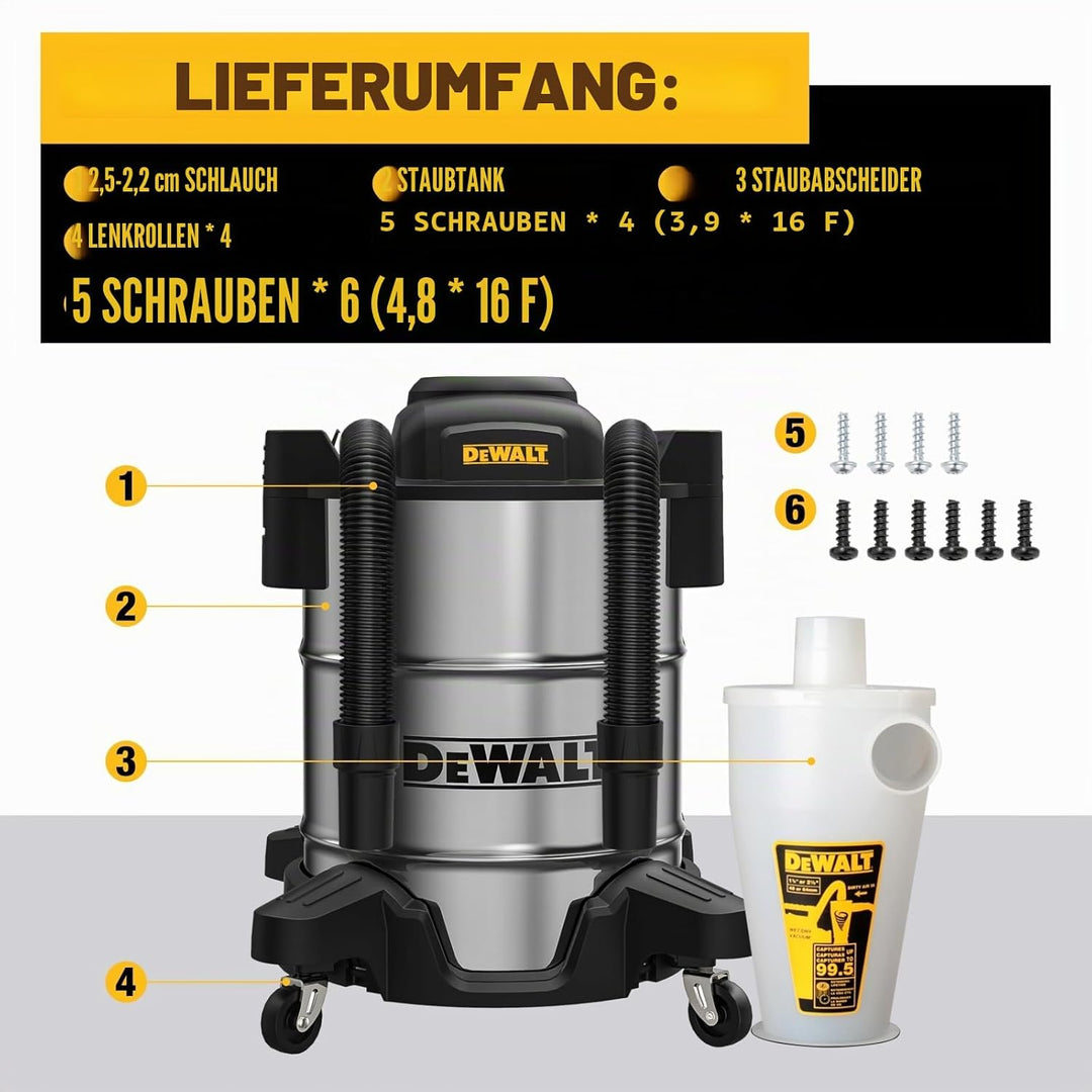 Dewalt Cyclone Dust Collector Dxvcs003 Concrete Cartridge Weiss/Opulenter Garten 1 unit, Weiss/Opule