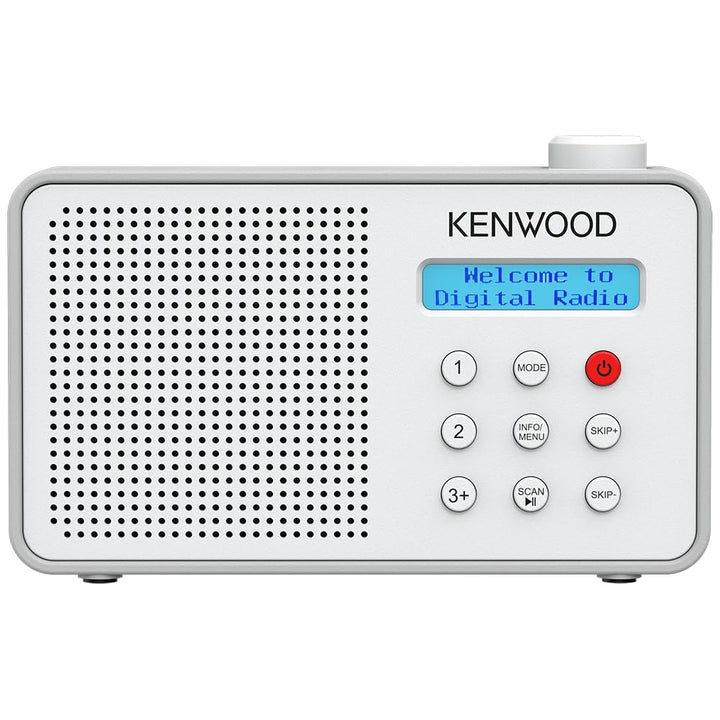 Kenwood CR-M25DAB-W - Tragbares DAB+ Radio mit Bluetooth, Automatic Safety Alert (ASA), Li-Ion Akku