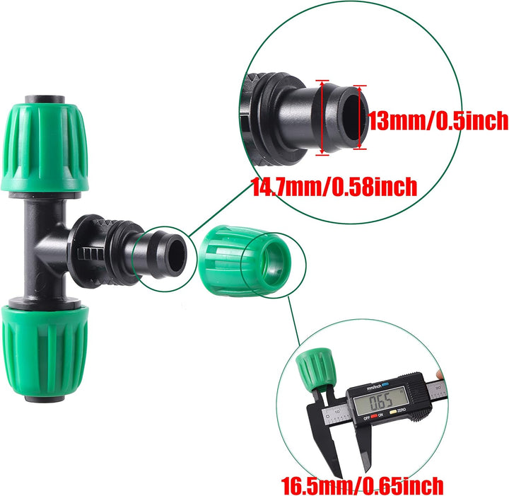 15 Stück Teichbewässerung 1/2 Zoll Vinylschlauch (1/2 "ID x 0,65" AD) Anti-Drop-Qualitätsfitting (pa