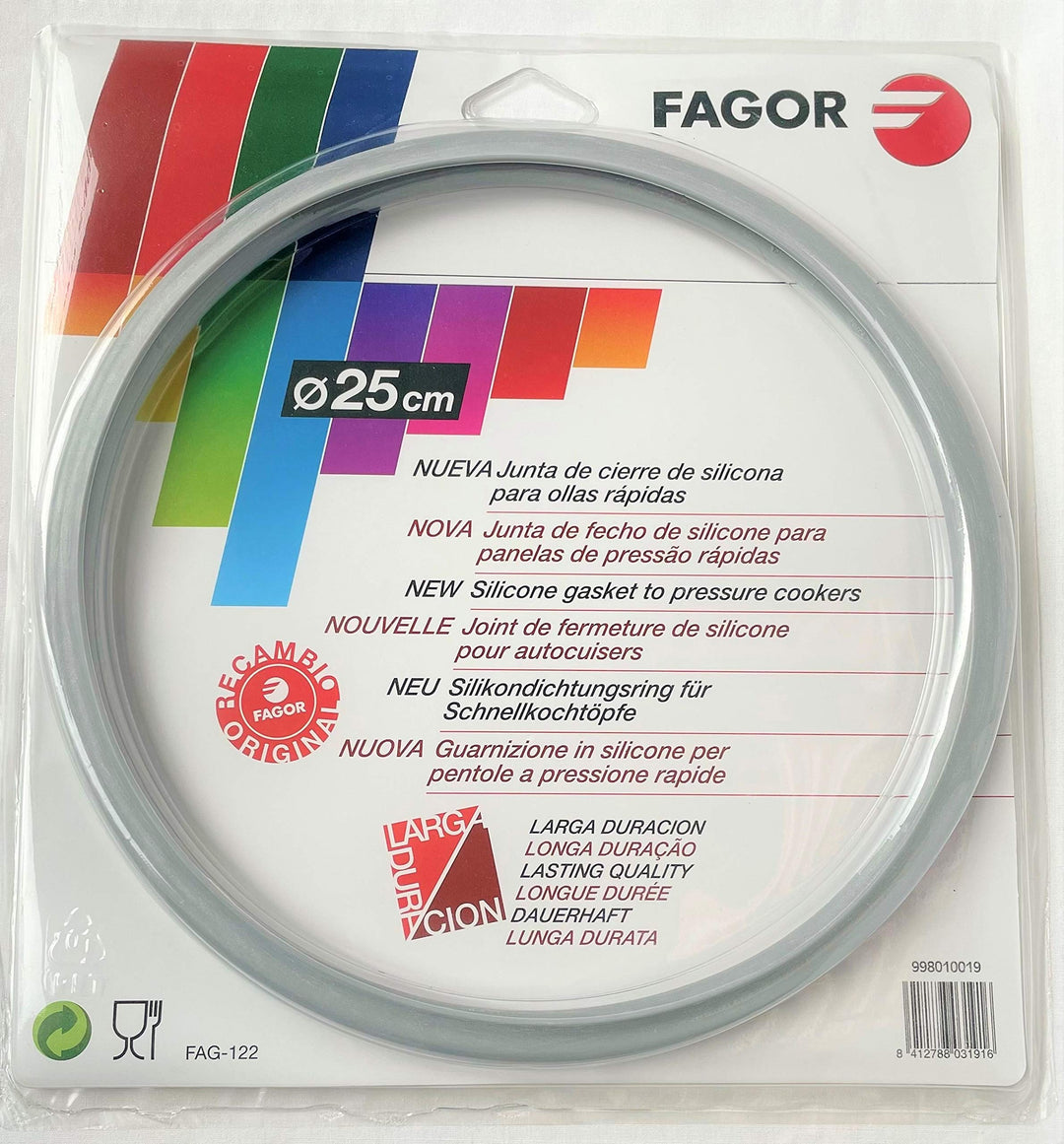 Fagor 998010019 Dichtungsring für Schnellkochtopf, Silikon, weiss, 30 x 18 x 10 cm