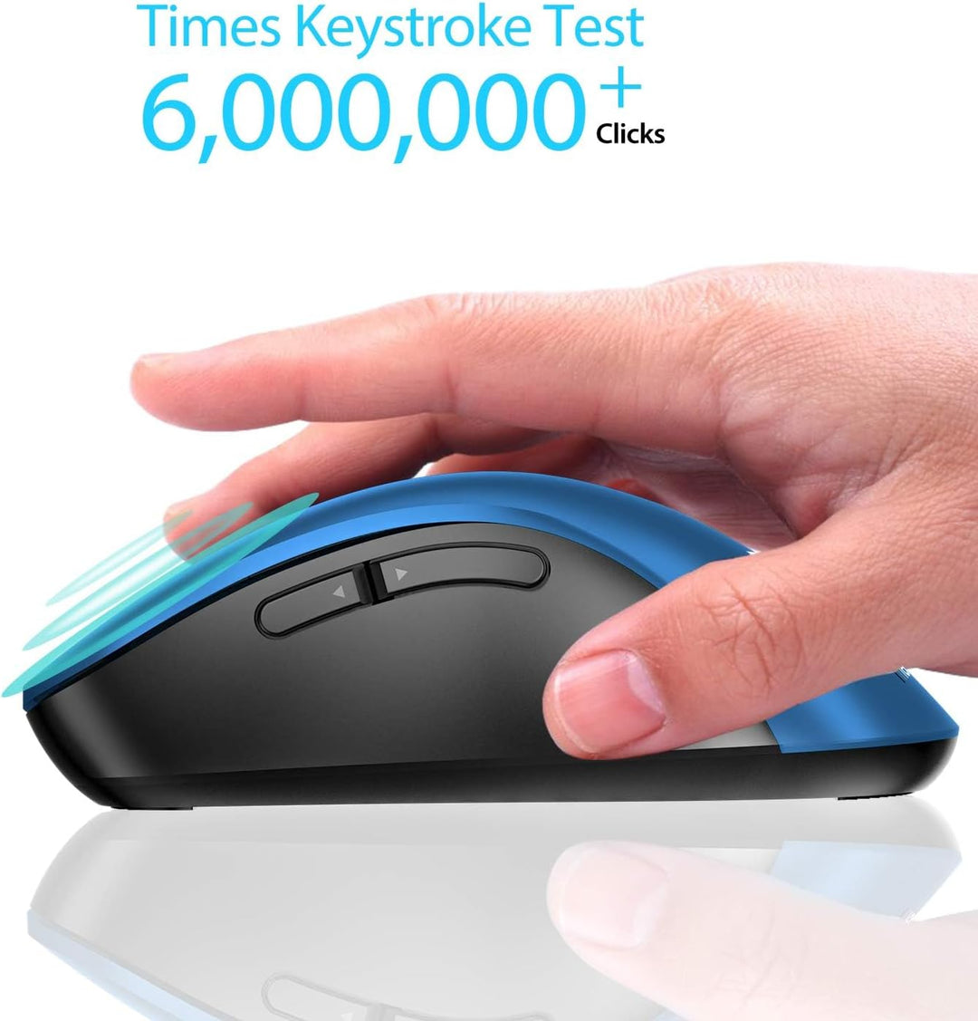 memzuoix Kabellose Maus 2.4GHz, Tragbare Optische Wireless Maus 1400 DPI mit Mini-USB-Empfänger, 5 T