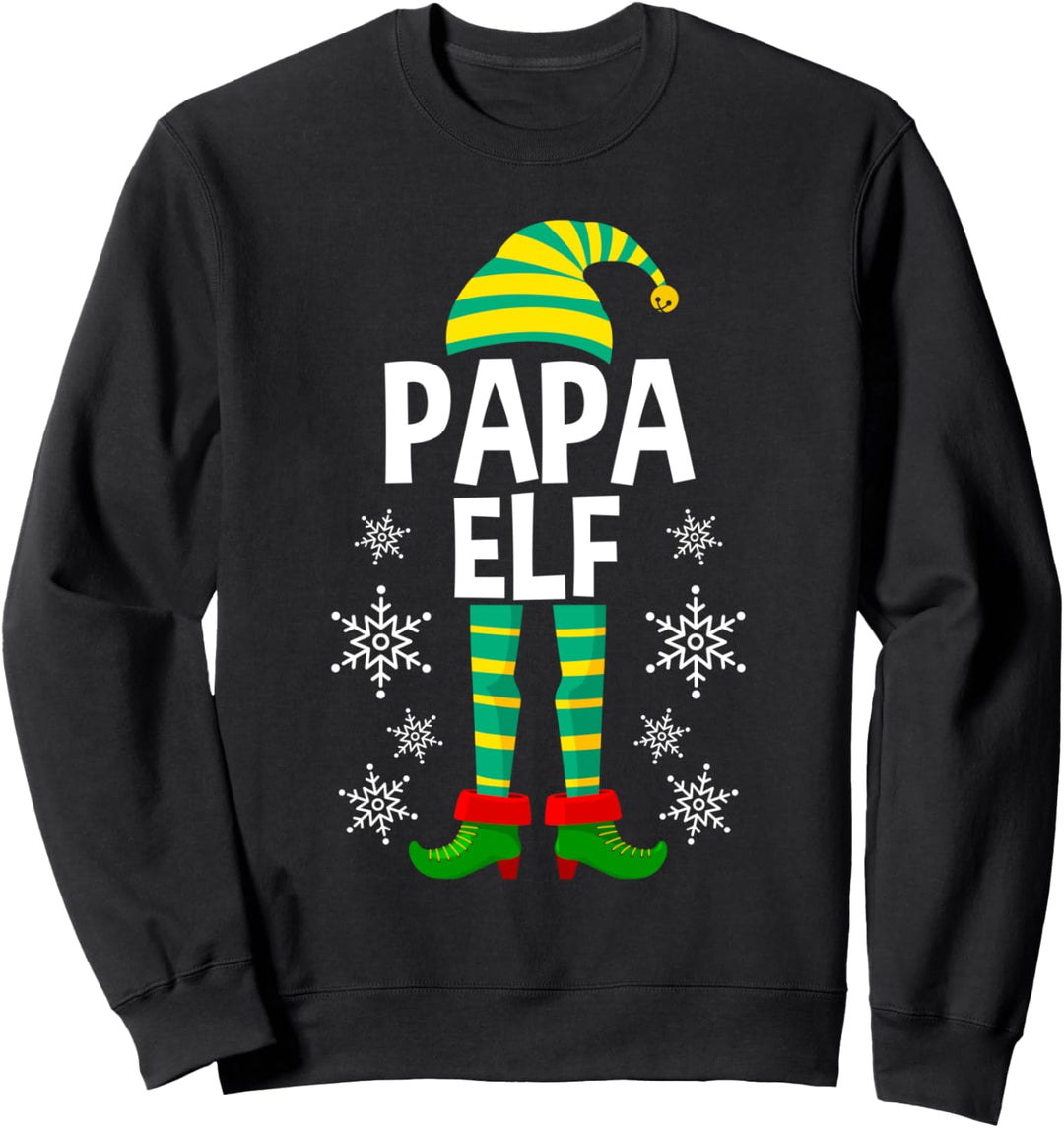 Papa Elf Elfen Vater Partnerlook Weihnachtselfen Sweatshirt