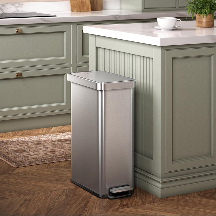 EKO Hudson 50 L Mülleimer mit Soft-Close-Deckel, schlanker Abfalleimer für Küche oder Zuhause, platz