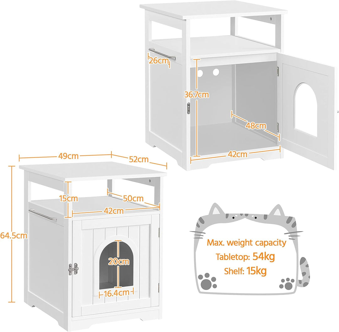 Yaheetech 2er Set katzenschrank für katzentoilette, Katzenhaus, Katzenklo Schrank mit offene Ablage,