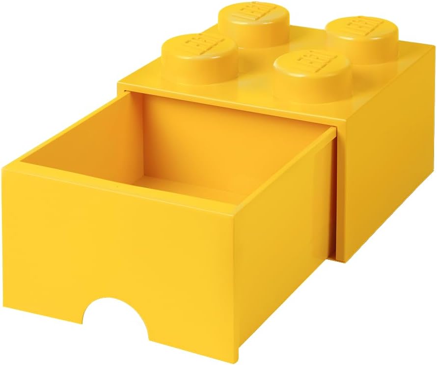 LEGO Storage Brick 1 Drawer Bright Yellow Ziegel 4 Hellgelb, Ziegel 4 Hellgelb