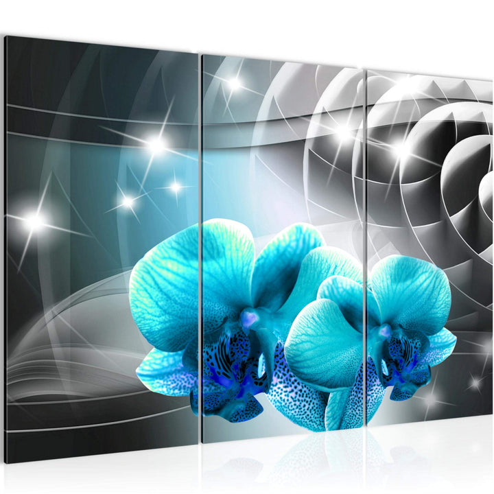 Runa Art Wandbilder Blumen Orchidee Bild XXL Wohnzimmer Schlafzimmer Türk Abstrakt 120 x 80 cm 3 Tei