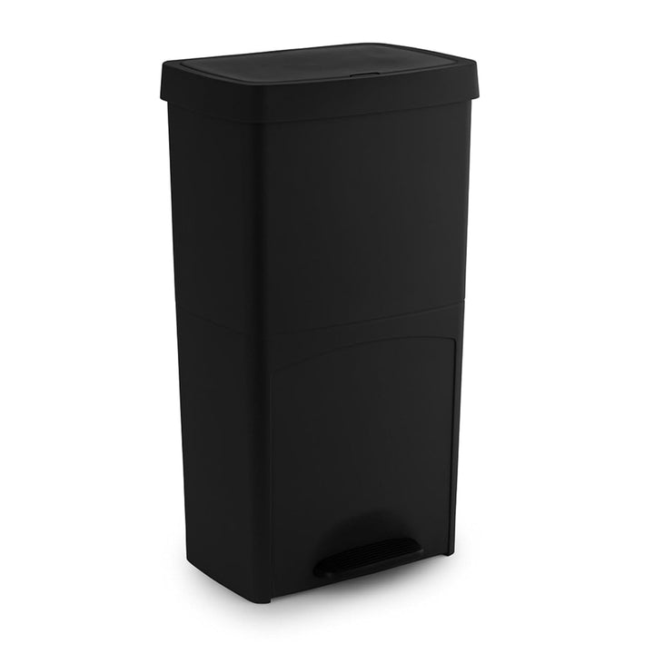 SP Berner – Recycling-Abfalleimer 70 l mit Pedal – 3 Fächer (30 l + 10 l + 30 l) – Ideal für Küche,