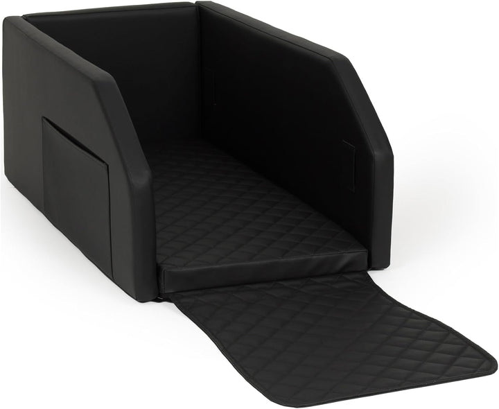 Autohundebett Hunde-Autositz Hundebett f. Rückbank Hundesitz Modulbett 55x100 cm (Farbe: schwarz), s