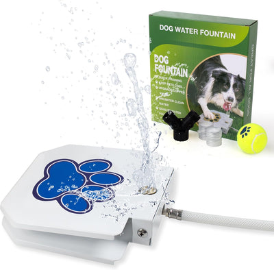 BACOENG Trinkbrunnen für Hund und Haustier, Wasserspielzeug für Hunde, Hund Wasser Gartenbrunnen, Ou