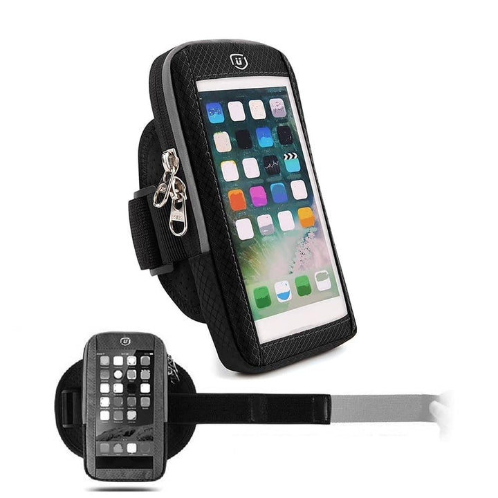 Waterproof Reflective Armband Case with Touchscreen with 2 Compartments Sport Running Walking Cyclin