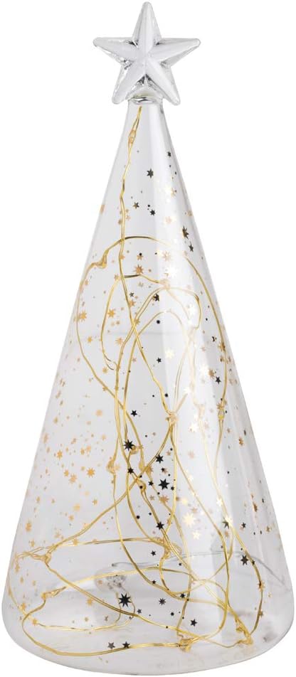 Räder Living Glastanne Sterne Gold klein LED Dia:10cm Höhe:22cm