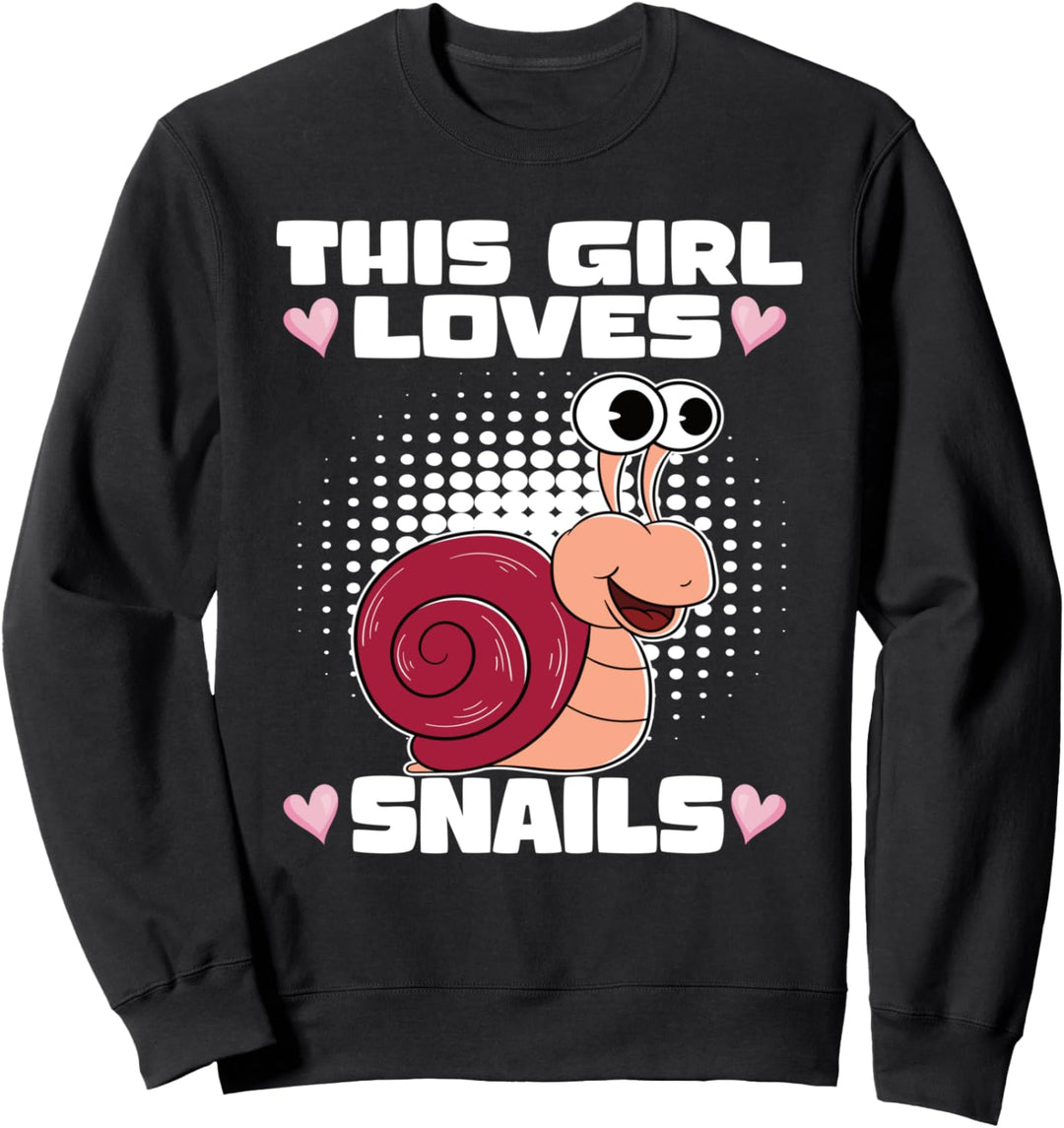 Niedliche Schnecke, das Mädchen liebt Schnecken Sweatshirt