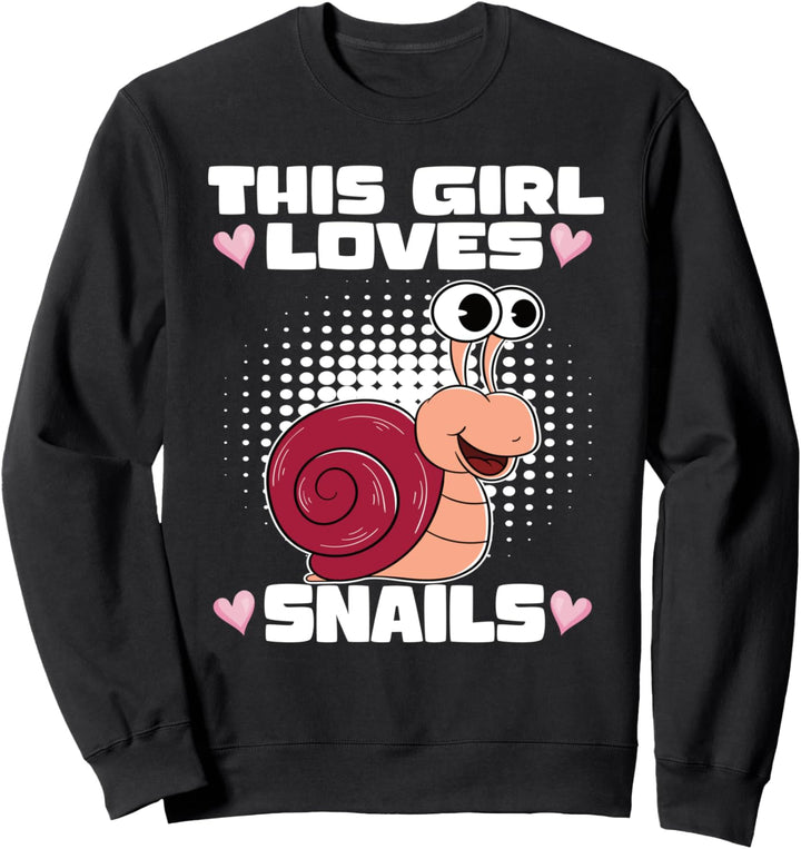 Niedliche Schnecke, das Mädchen liebt Schnecken Sweatshirt