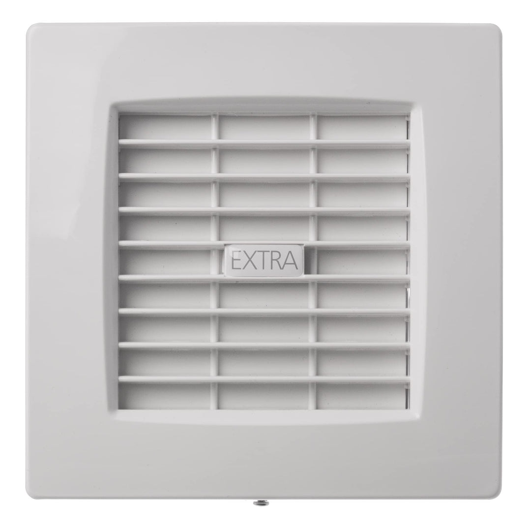Steinberg14 Ø 100mm Badlüfter mit Automatischen Jalousie/Lamellen - Weiss Ventilator für Bad WC Küch