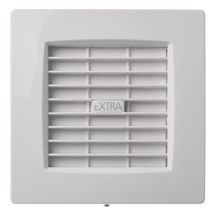 Steinberg14 Ø 100mm Badlüfter mit Automatischen Jalousie/Lamellen - Weiss Ventilator für Bad WC Küch