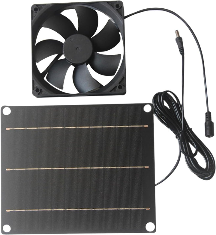 Solar Abluftventilator Mit Photovoltaikmodul, 30W Solars Ventilator Für Gebäude, Leiser Wandmontage