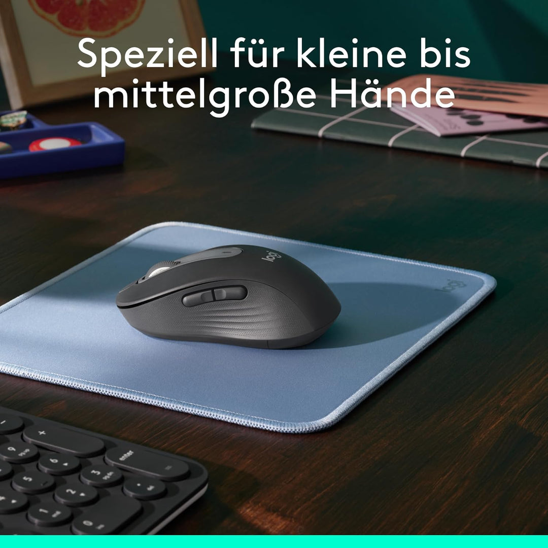 Logitech Signature M650 Kabellose Maus - für kleine bis mittelgrosse Hände, 2-Jahres-Batterie, Leise