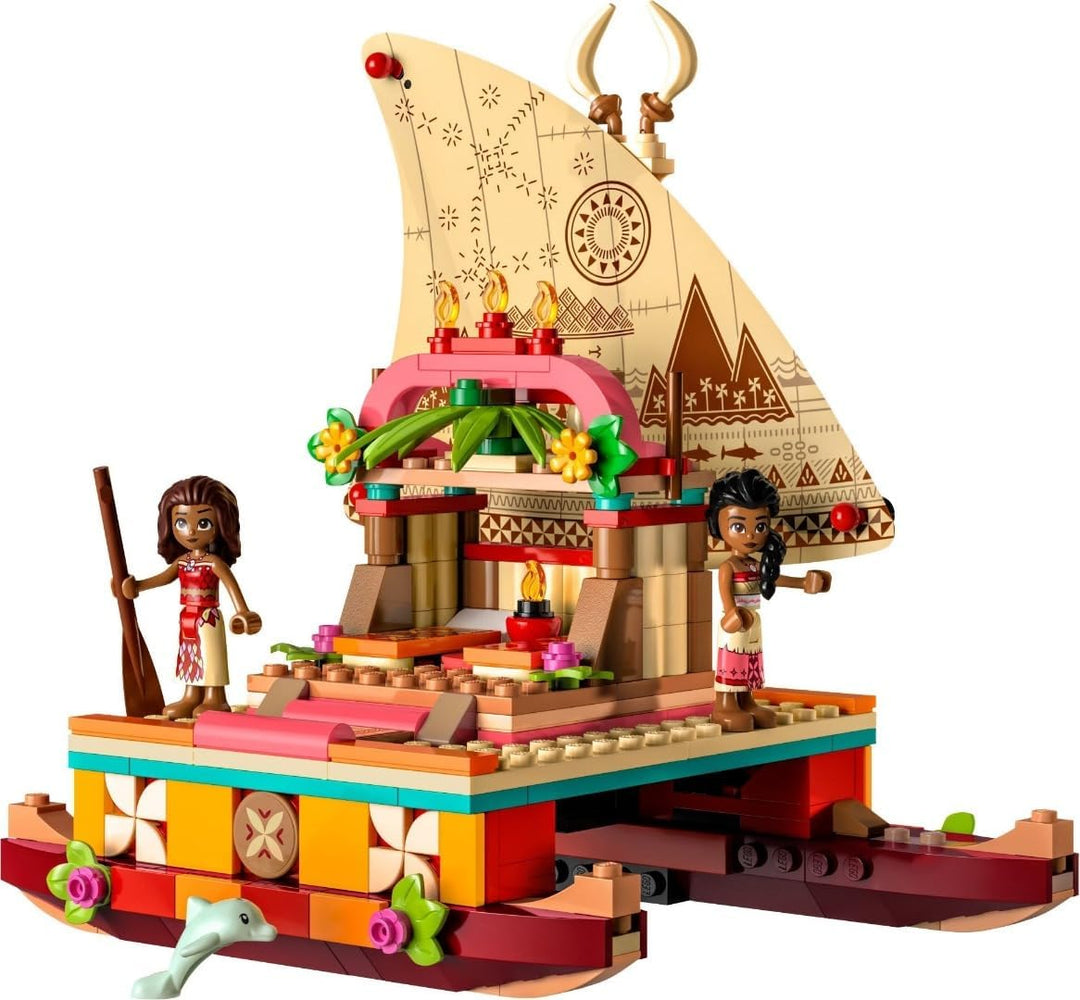 LEGO 43210 Disney Princess Vaianas Katamaran Spielzeug Boot mit Vaiana und Sina Prinzessinnen Mini-P