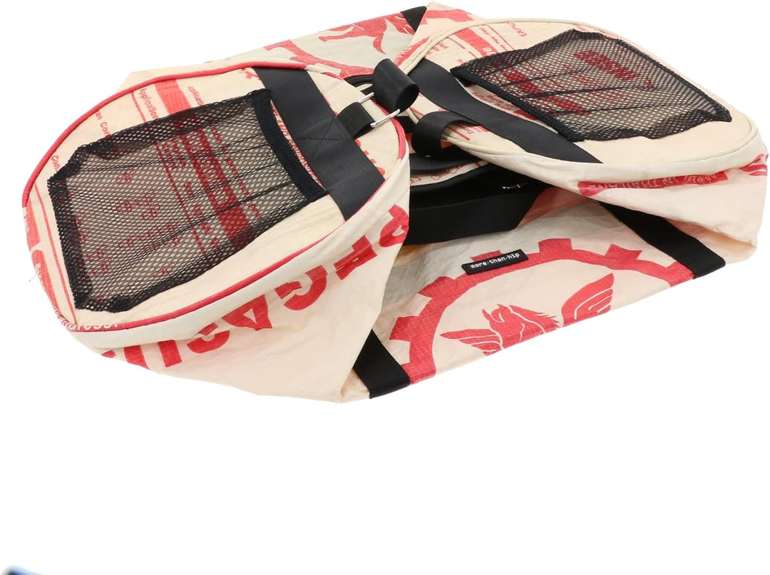 MoreThanHip Jumbo Weekender Elefant Rot - Grosse Reisetasche aus Recycelten Zementsäcke Weekendertas