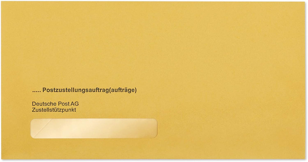 500 x Äussere Postzustellungs-Hüllen Postzustellungshüllen Postzustellungsumschläge 3491010