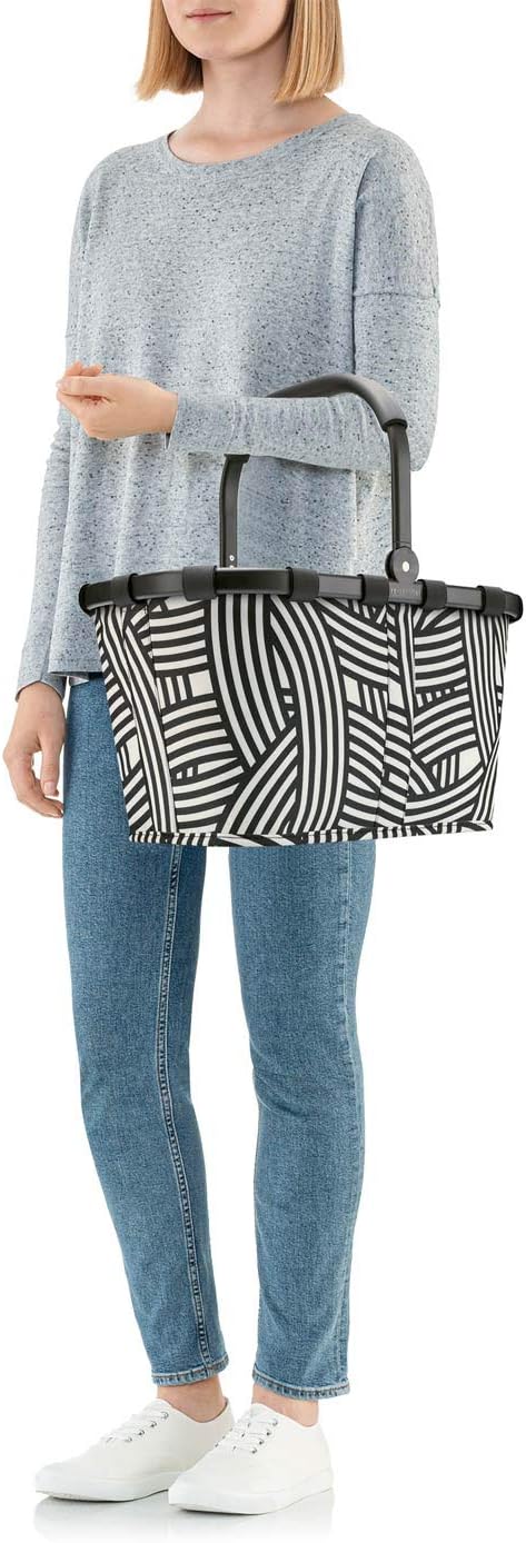 reisenthel carrybag Frame Zebra – Stabiler Einkaufskorb mit viel Stauraum und praktischer Innentasch