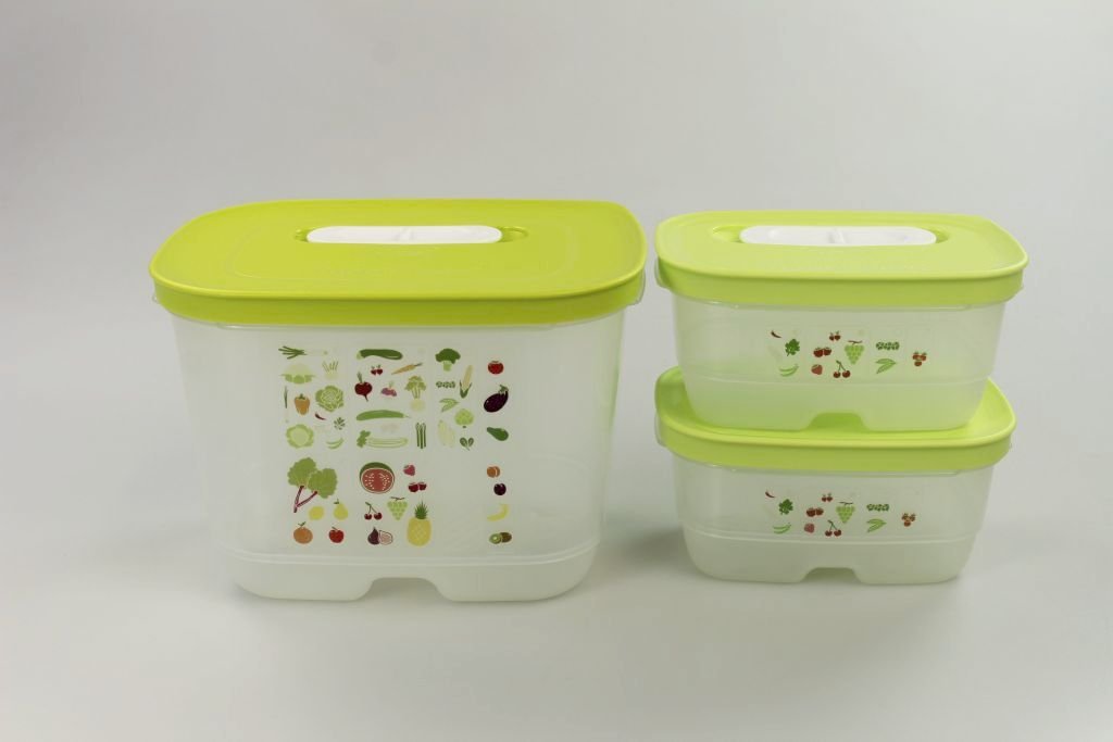 TUPPERWARE Kühlschrank 1,8 L hoch + 375 ml (2) limette KlimaOase Klima P 23822
