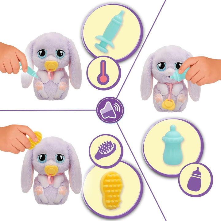 Baby Paws JUST Born Bunny INTERAKTIVE Haustiere Haustiere mit Einer elektronischen Transportbox mit
