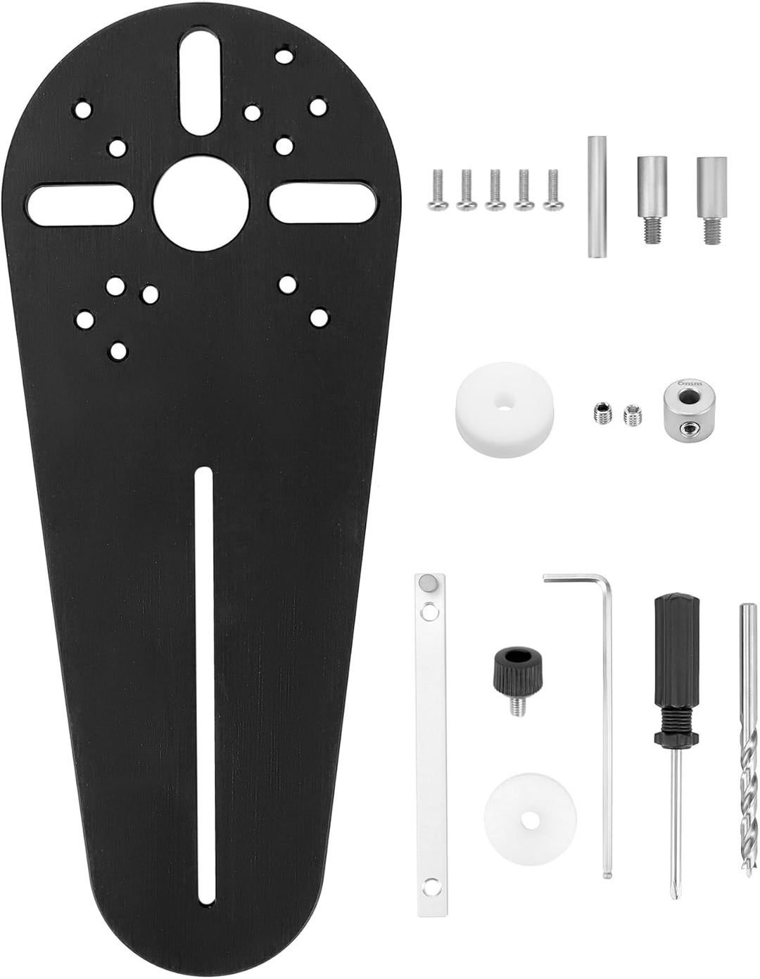 QWORK® Kreis Schneidjig Kreisschablone Kompatibel mit Bosch RT0700C DRT50 Makita GMR1 Elektrische Ha