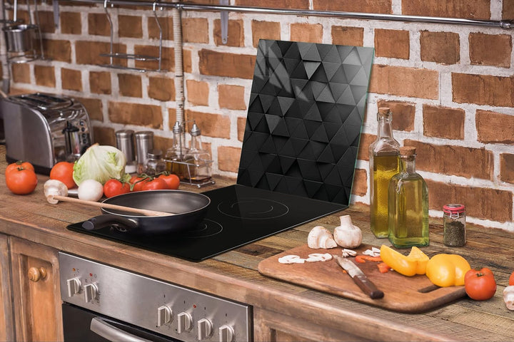 DarHaus Herdabdeckplatte einteilig 45x52 cm Ceranfeld Abdeckung Glas Spritzschutz Abdeckplatte Glasp