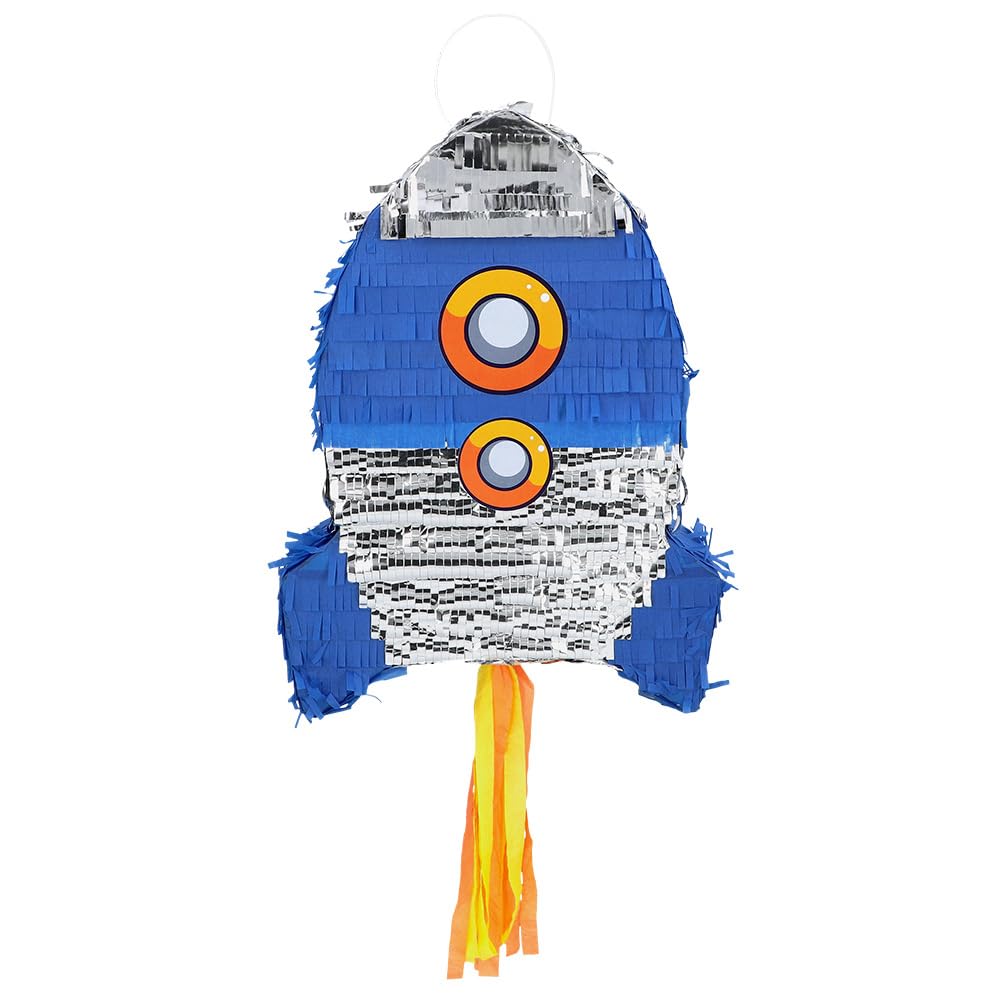 Boland 50514 - Pinata Rakete, 56 x 23 cx 18 cm, Hängedeko, Dekoration für Geburtstag, Mottoparty und