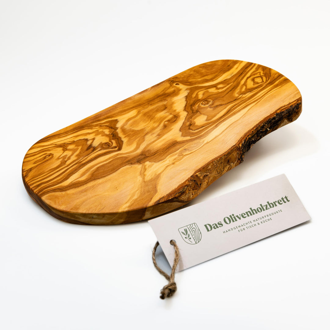 DAS OLIVENHOLZBRETT® Schneidebrett Olivenholz/Antipastibrett/Vesperbrett/Brotzeitbrett aus Olivenhol