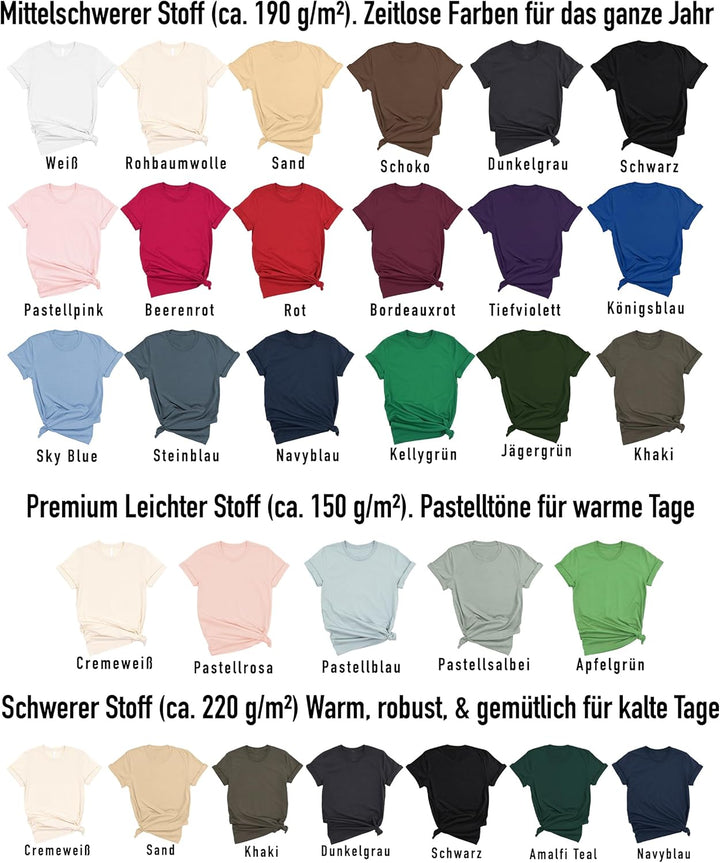MAMAHUHU Personalisierte Bio T-Shirts Pullover für Familien Mama Papa Kinder Oma Opa, handbedruckt m