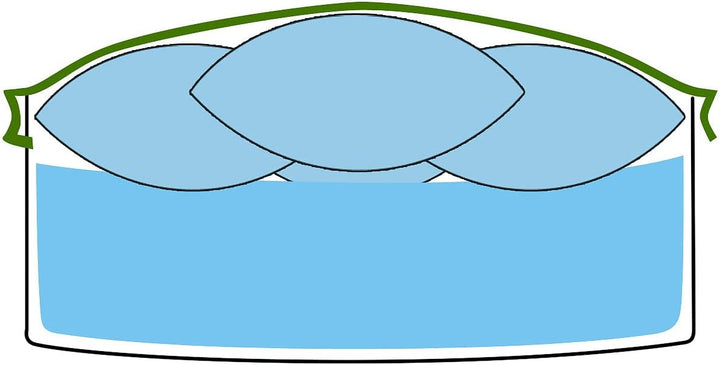infactory Poolkissen Winter: 8er-Set aufblasbare Luftkissen mit Ösen für Pool-Abdeckplanen (Poolkiss