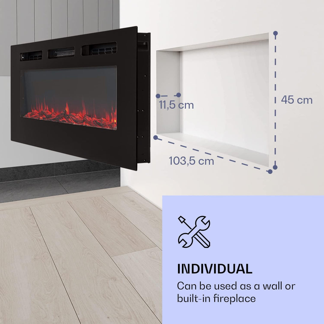 Klarstein Elektrokamin, Elektro Heizungen für Wohnzimmer & Innenräume, Elektrischer Kamin mit LED Fl