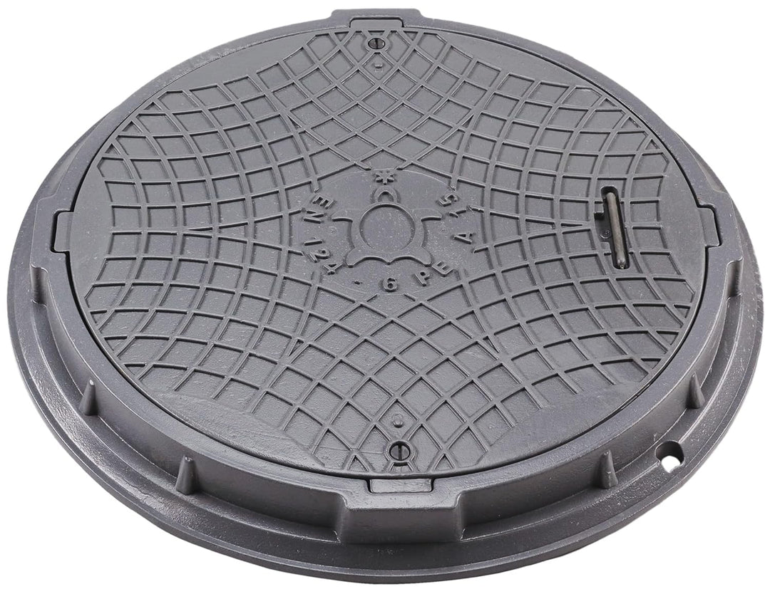 BABYLONPLAST Schachtabdeckung, Schachtdeckel DN600/750 - Runder Kunststoff Kanaldeckel, Ø 600/750 mm