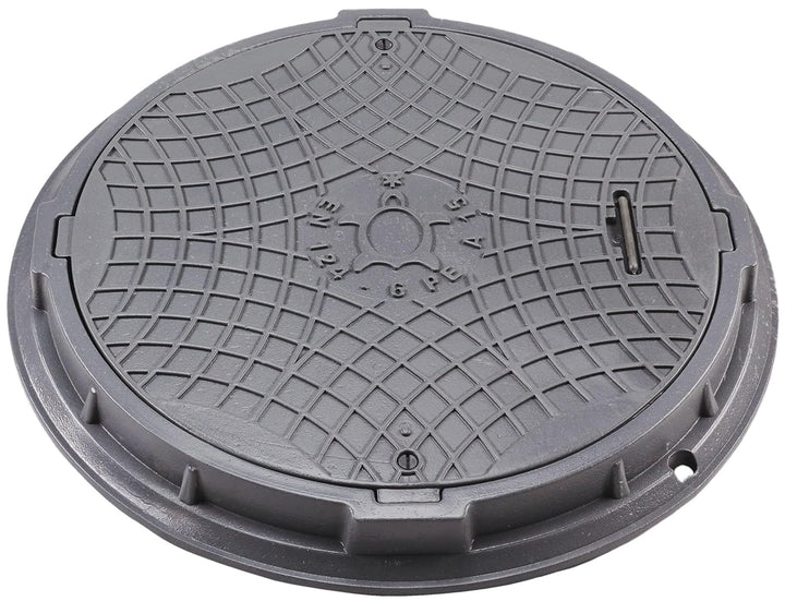 BABYLONPLAST Schachtabdeckung, Schachtdeckel DN600/750 - Runder Kunststoff Kanaldeckel, Ø 600/750 mm