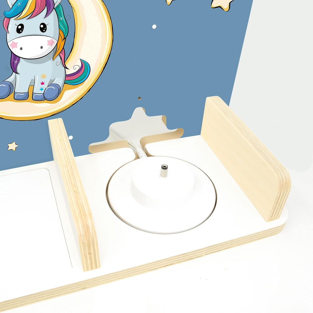stadtecken® Kinder Regal für Musikbox I Motiv Pony Cool, klein I Geeignet für die Toniebox und ca. 2