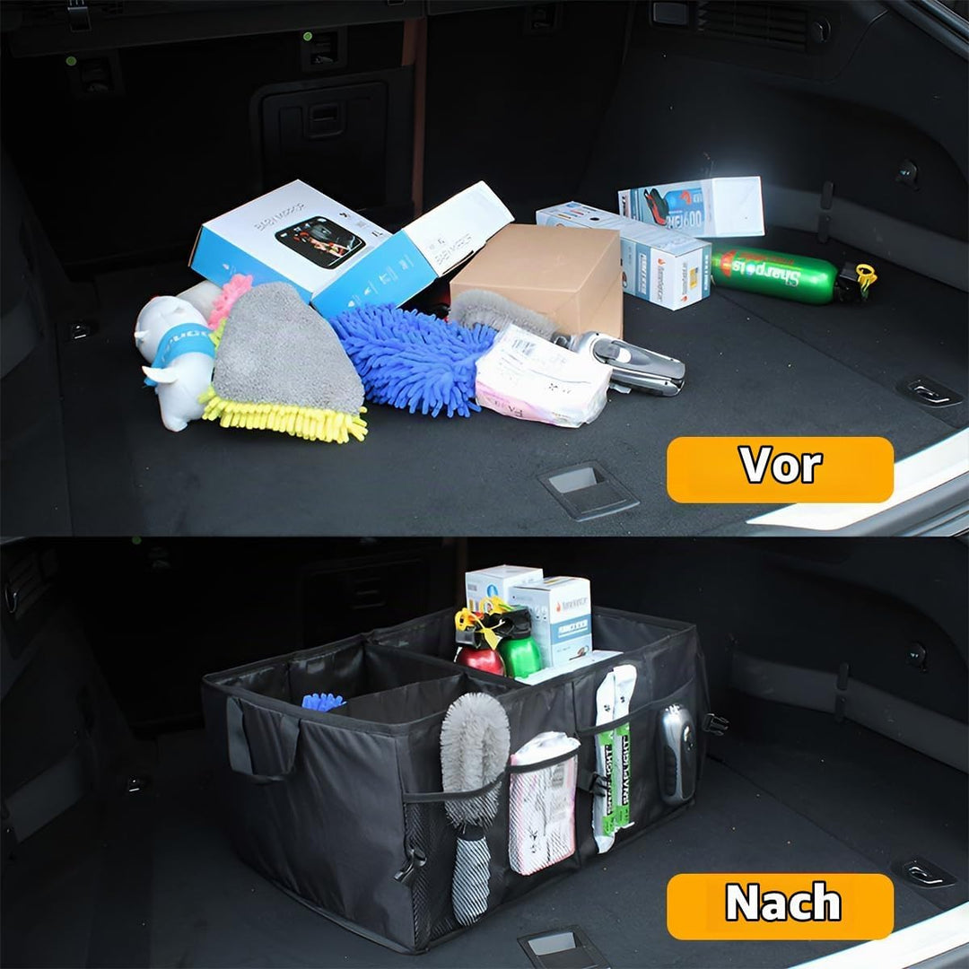 CGEAMDY Kofferraum Organizer Auto, Zusammenklappbarer Auto Organizer Kofferraum, Platzsparend Koffer