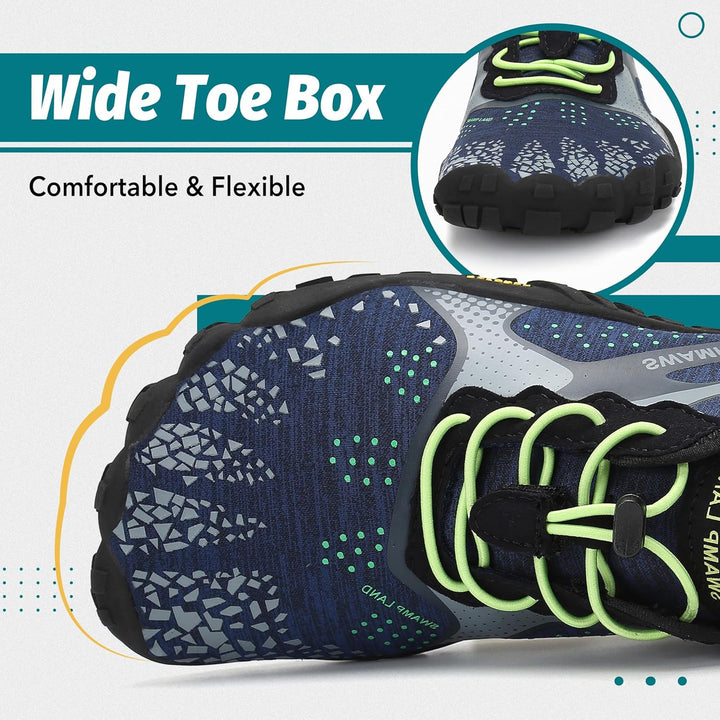 SAGUARO Unisex Barfussschuhe Outdoor Zehenschuhe mit Breite Zehenbox & Zero-Drop Sohle Gr.36-48 39 E