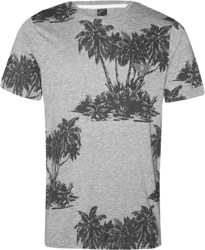 Protest Herren Manton T-Shirt M Dunkelgrau Melert, M Dunkelgrau Melert