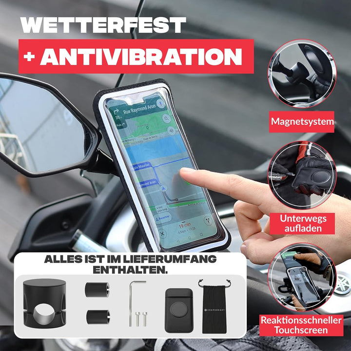 Shapeheart französische Innovation, magnetische Telefonhalterung PRO für Rückspiegel mit Abnehmbarer