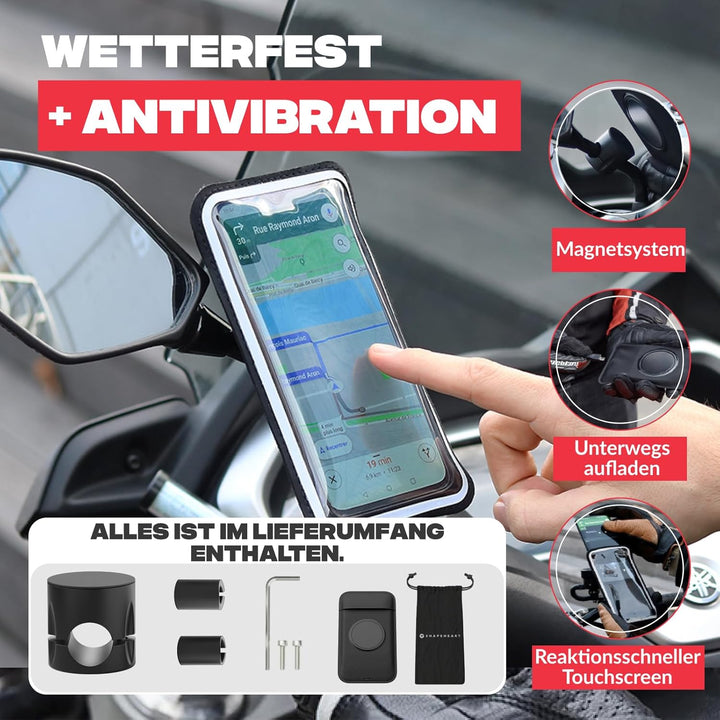 Shapeheart französische Innovation, magnetische Telefonhalterung PRO für Rückspiegel mit abnehmbarer