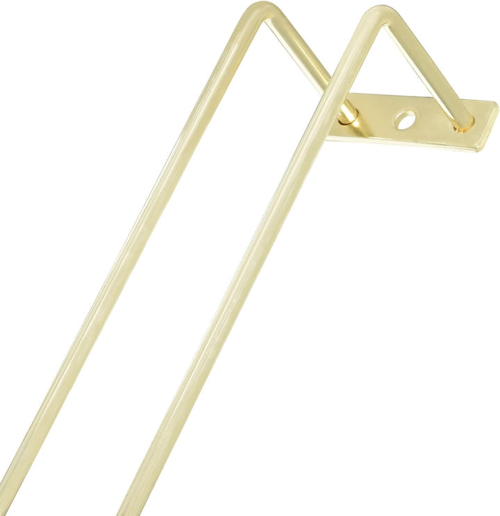 Weinglas-Regal, 35,6 cm, goldfarben, unter dem Schrank, Stielgläser, Weinglashalter für Bar, Küche (