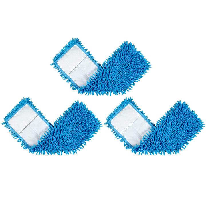 BiOHY Wischmopp (3 x 50 cm) | Chenille Mopp | Microfasermopp blau (3er-Set) | Ideal für die Reinigun