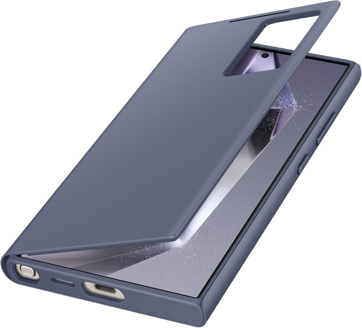 Samsung Smart View Wallet Smartphone Case EF-ZS928 für Galaxy S24 Ultra, Handy-Hülle, Kartenfach, Si